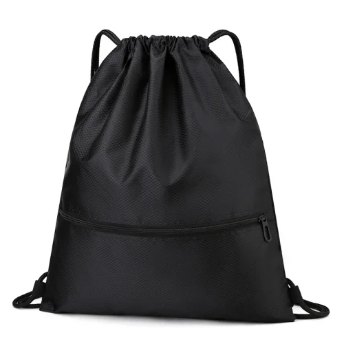 Wholesale Custom Drawstring Backpack Oxford Material Black