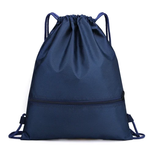 Wholesale Custom Drawstring Backpack Oxford Material Dark Blue