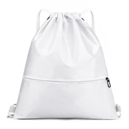 Wholesale Custom Drawstring Backpack Oxford Material White