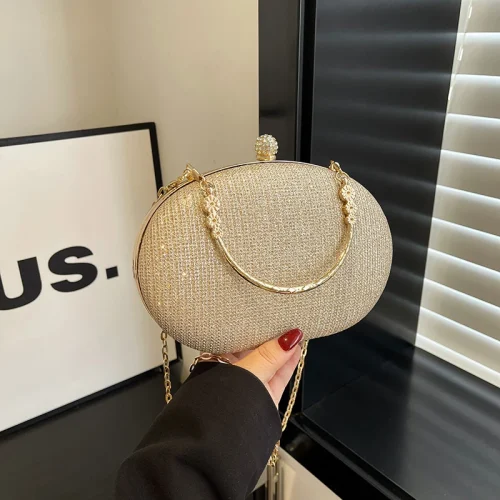 Factory Wholesale Chain Strap Fashionable Mini Crossbody Bag Golden