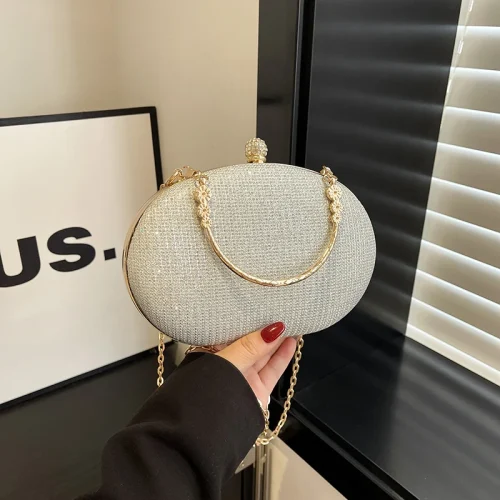 Factory Wholesale Chain Strap Fashionable Mini Crossbody Bag Sliver