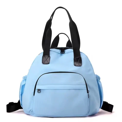 blue Custom Nylon Drawstring Gym Bag Durable