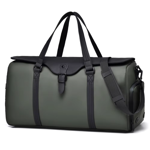green Wholesale Luxury Unisex Business Travel Bag PU Waterproof
