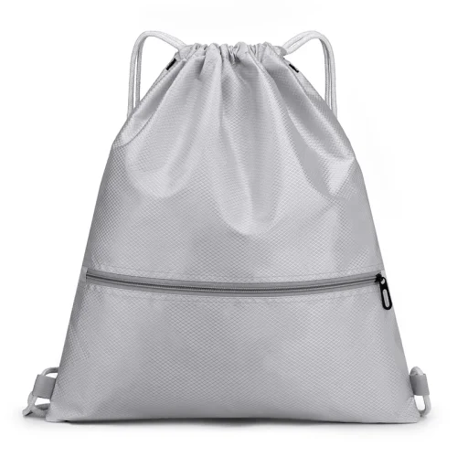 Wholesale Custom Drawstring Backpack Oxford Material Gray